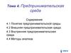 Предпринимательская среда. Тема 4