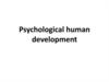 Psychological human development