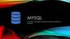 MySql. Система управления реляционными базами данных