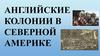 Английские колонии в Северной Америке. 8 класс