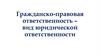 Гражданско-правовая ответственность – вид юридической ответственности