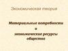 Материальные потребности и экономические ресурсы общества