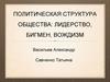 Политическая структура общества. Лидерство, бигмен, вождизм