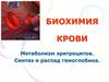 Биохимия крови. Метаболизм эритроцитов. Синтез и распад гемоглобина