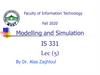 Modelling and Simulation IS 331. Lec (5)