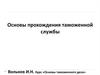Основы прохождения таможенной службы