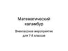 Математический каламбур. Внеклассное мероприятие для 7-8 классов