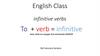 English class. Verbos infinitos