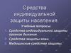 Средства индивидуальной защиты населения от ЧС