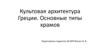 Культовая архитектура Греции. Основные типы храмов