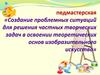Создание проблемных ситуаций для решения частных творческих задач в освоении теоретических основ изобразительного искусства