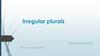 Irregular plurals