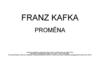 Franz Kafka Proměna