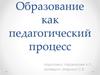 Образование как педагогический процесс