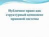 Публичное право как структурный компонент правовой системы