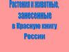 Растения и животные занесенные в Красную книгу России