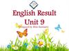 English Result. Unit 9