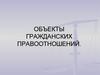 Объекты гражданских правоотношений