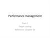 Performance management. Target costing. (Topic 1)