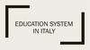 Education system in Italy