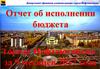 Отчет об исполнении бюджета