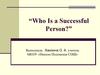 Who is a successful person