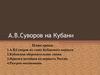 А.В.Суворов на Кубани