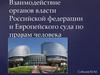 Взаимодействие органов власти РФ и Европейского суда по правам человека