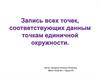 Запись всех точек, соответствующих данным точкам единичной окружности