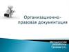 Организационно-правовая документация