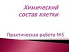 Практическая работа. Химический состав клетки