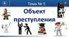 Объект преступления