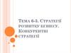 Стратегії розвитку бізнесу. Конкурентні стратегії