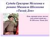 Судьба Григория Мелехова в романе Михаила Шолохова «Тихий Дон»