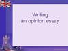 Writing an opinion essay