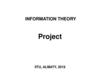 Information theory. Project