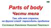 Parts of body. Части тела