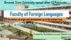 Faculty of Foreign Languages. The history of origin and development up to the present time