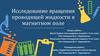 Исследование вращения проводящей жидкости в магнитном поле