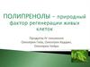 Полипренолы – природный фактор регенерации живых клеток