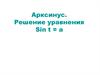 Арксинус. Решение уравнения Sin t = a