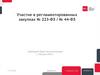 Участие в регламентированных закупках № 223-ФЗ / № 44-ФЗ