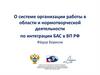 О системе организации работы в области и нормотворческой деятельности