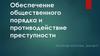 Обеспечение общественного порядка и противодействие преступности