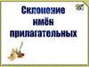 Склонение имен прилагательных