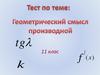 Геометрический смысл производной