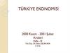 Türki̇ye ekonomi̇si̇. Kasım ve şubat krizlerigüncellenmiş