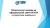 Оплата услуг онлайн на официальном сайте НГУЭУ посредством эквайринга
