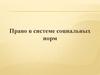 Право в системе социальных норм