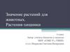 Значение растений для животных. Растения-хищники. 6 класс